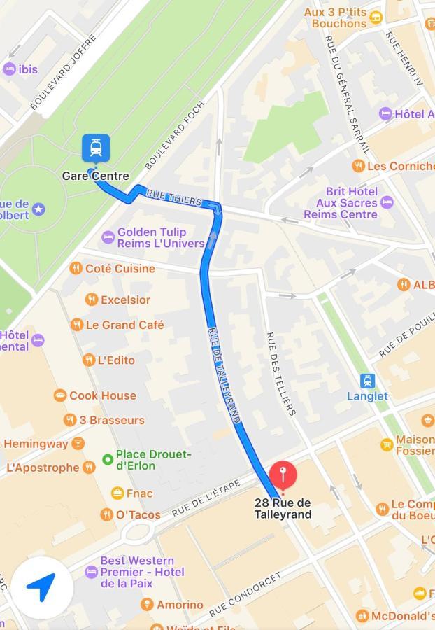 Lux Cathedrale Apartment Реймс Екстериор снимка